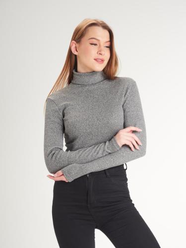 Водолазка женская C-4096, серый меланж
