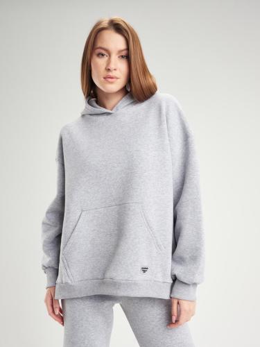 Худи C-40521, серый меланж