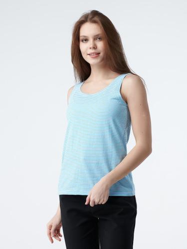 Майка женская С-1525, белый, голубой
