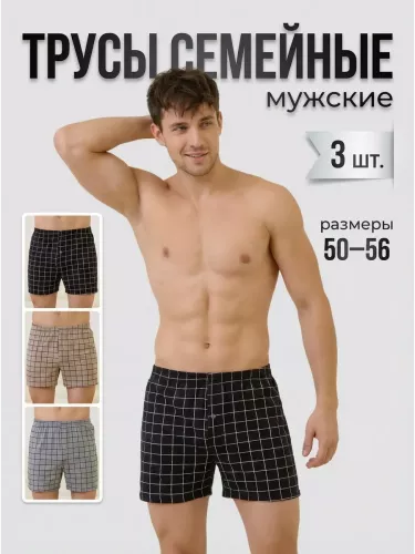 Трусы мужские (набор 3 шт ) С-1727, разноцветные