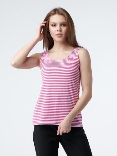 Майка женская С-1525, белый, розовый