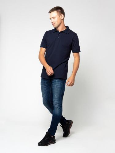 Рубашка-поло С-55164, т-синий