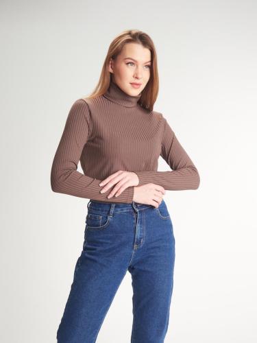 Водолазка женская C-4097, кофейный